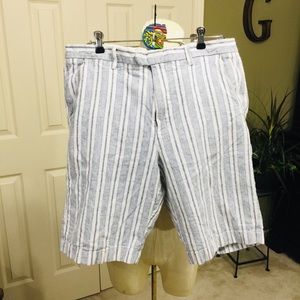 J. Crew Rivington Blue/White Shorts Size 35W